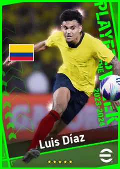 Luis Díaz eFootball 2026 player card, 95 OVR LMF