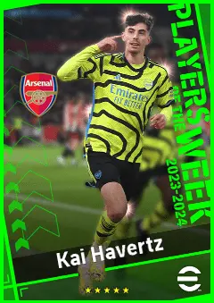 Kai Havertz eFootball 2026 player card, 94 OVR AMF