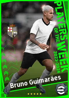 Bruno Guimarães eFootball 2026 player card, 94 OVR DMF
