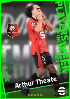 Arthur Theate eFootball 2026 player card, 93 OVR CB