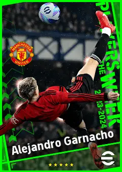 Alejandro Garnacho eFootball 2026 player card, 92 OVR LMF
