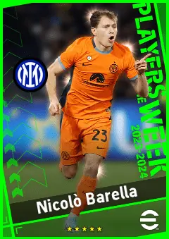 Nicolò Barella eFootball 2026 player card, 95 OVR CMF