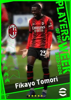 Fikayo Tomori eFootball 2026 player card, 93 OVR CB