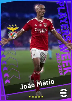 João Mário eFootball 2026 player card, 92 OVR LMF