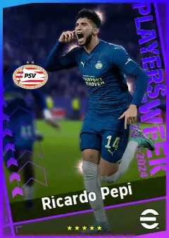 Ricardo Pepi eFootball 2026 player card, 92 OVR CF