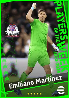 Emiliano Martínez eFootball 2026 player card, 93 OVR GK