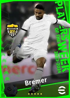 Bremer eFootball 2026 player card, 93 OVR CB