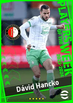 Dávid Hancko eFootball 2026 player card, 93 OVR CB