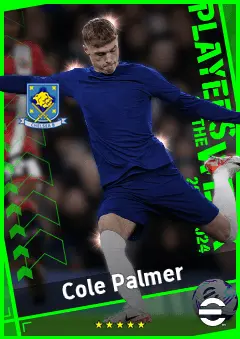 Cole Palmer eFootball 2026 player card, 93 OVR AMF