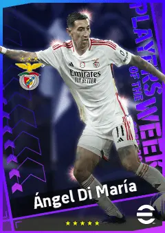 Ángel Di María eFootball 2026 player card, 93 OVR RMF