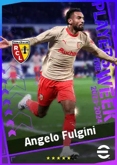 Angelo Fulgini eFootball 2026 player card, 92 OVR LWF