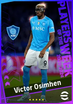 Victor Osimhen eFootball 2026 player card, 95 OVR CF