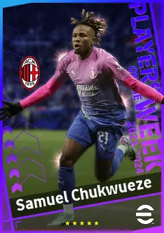 Samuel Chukwueze eFootball 2026 player card, 93 OVR RMF