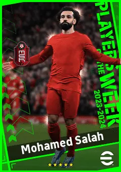 Mohamed Salah eFootball 2026 player card, 95 OVR RWF