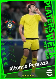 Alfonso Pedraza eFootball 2026 player card, 92 OVR LB