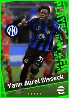 Yann Aurel Bisseck eFootball 2026 player card, 90 OVR CB