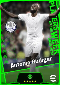 Antonio Rüdiger eFootball 2026 player card, 94 OVR CB