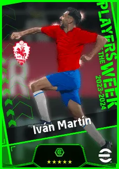 Iván Martín eFootball 2026 player card, 91 OVR CMF