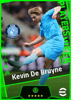 Kevin De Bruyne eFootball 2026 player card, 97 OVR AMF