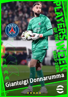 Gianluigi Donnarumma eFootball 2026 player card, 95 OVR GK