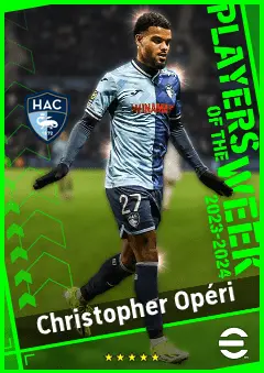 Christopher Opéri eFootball 2026 player card, 90 OVR LB