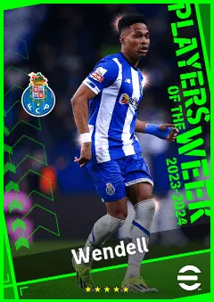 Wendell eFootball 2026 player card, 90 OVR LB