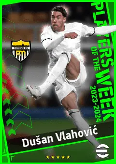 Dušan Vlahović eFootball 2026 player card, 94 OVR CF