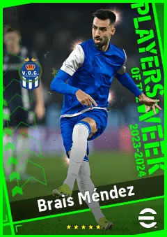 Brais Méndez eFootball 2026 player card, 93 OVR CMF