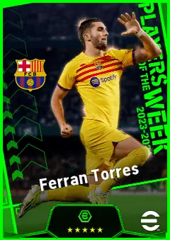 Ferran Torres eFootball 2026 player card, 94 OVR LWF