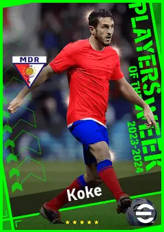 Koke eFootball 2026 player card, 93 OVR CMF