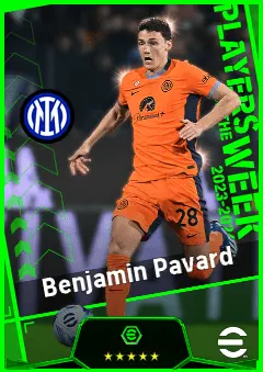 Benjamin Pavard eFootball 2026 player card, 93 OVR CB
