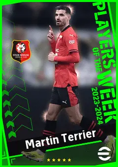 Martin Terrier eFootball 2026 player card, 93 OVR CF