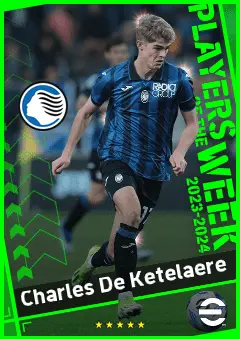 Charles De Ketelaere eFootball 2026 player card, 93 OVR SS