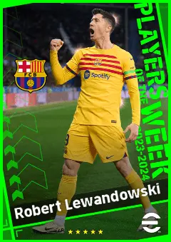 Robert Lewandowski eFootball 2026 player card, 95 OVR CF