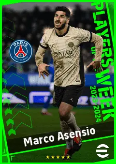 Marco Asensio eFootball 2026 player card, 93 OVR RWF