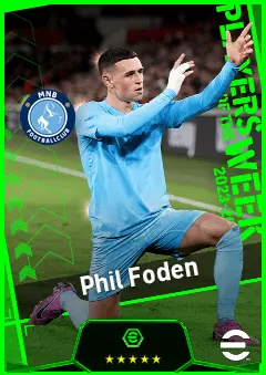 Phil Foden eFootball 2026 player card, 94 OVR LMF