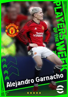Alejandro Garnacho eFootball 2026 player card, 93 OVR RMF