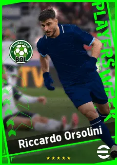 Riccardo Orsolini eFootball 2026 player card, 93 OVR RMF