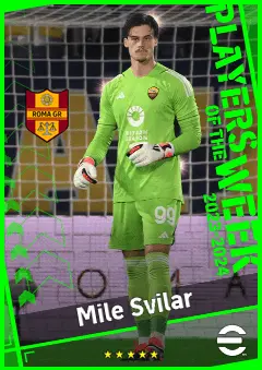 Mile Svilar eFootball 2026 player card, 91 OVR GK