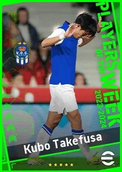Kubo Takefusa eFootball 2026 player card, 93 OVR RWF
