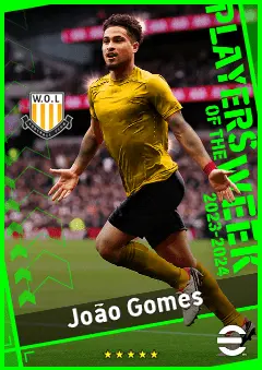 João Gomes eFootball 2026 player card, 92 OVR CMF