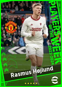 Rasmus Højlund eFootball 2026 player card, 94 OVR CF