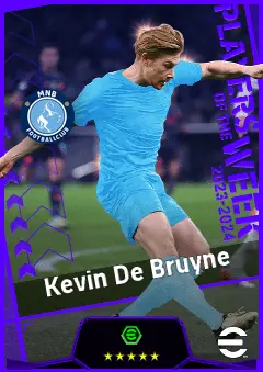 Kevin De Bruyne eFootball 2026 player card, 97 OVR AMF