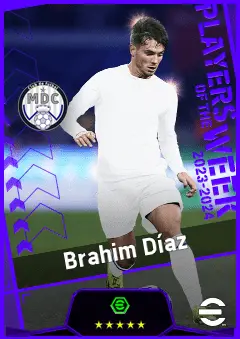 Brahim Díaz eFootball 2026 player card, 93 OVR AMF
