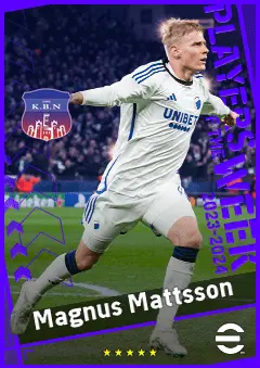 Magnus Mattsson eFootball 2026 player card, 91 OVR AMF