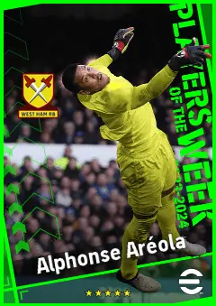 Alphonse Aréola eFootball 2026 player card, 92 OVR GK