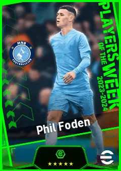 Phil Foden eFootball 2026 player card, 94 OVR RMF