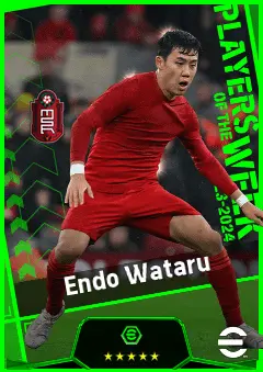 Endo Wataru eFootball 2026 player card, 92 OVR DMF