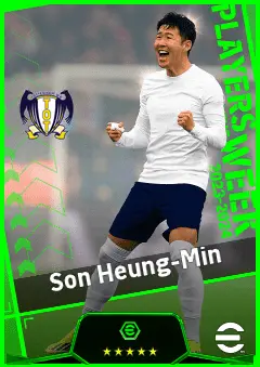 Son Heung-Min eFootball 2026 player card, 95 OVR CF