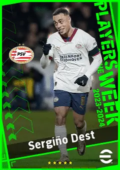Sergiño Dest eFootball 2026 player card, 93 OVR LB